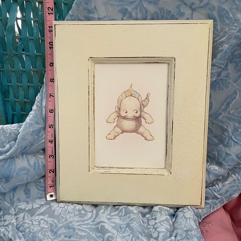 Vintage Gardens Framed Kewpie Doll Wall Art